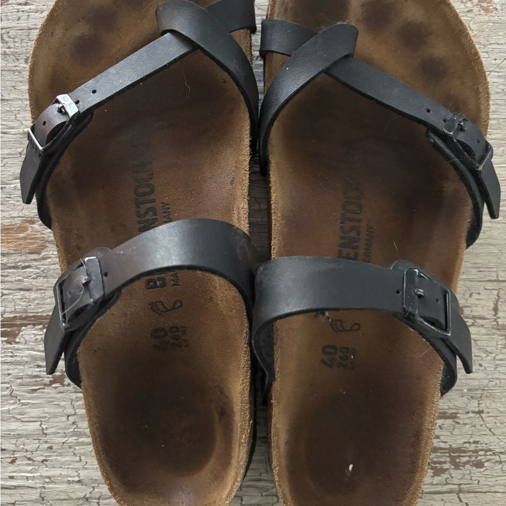Birkenstock Black Leather Sandals